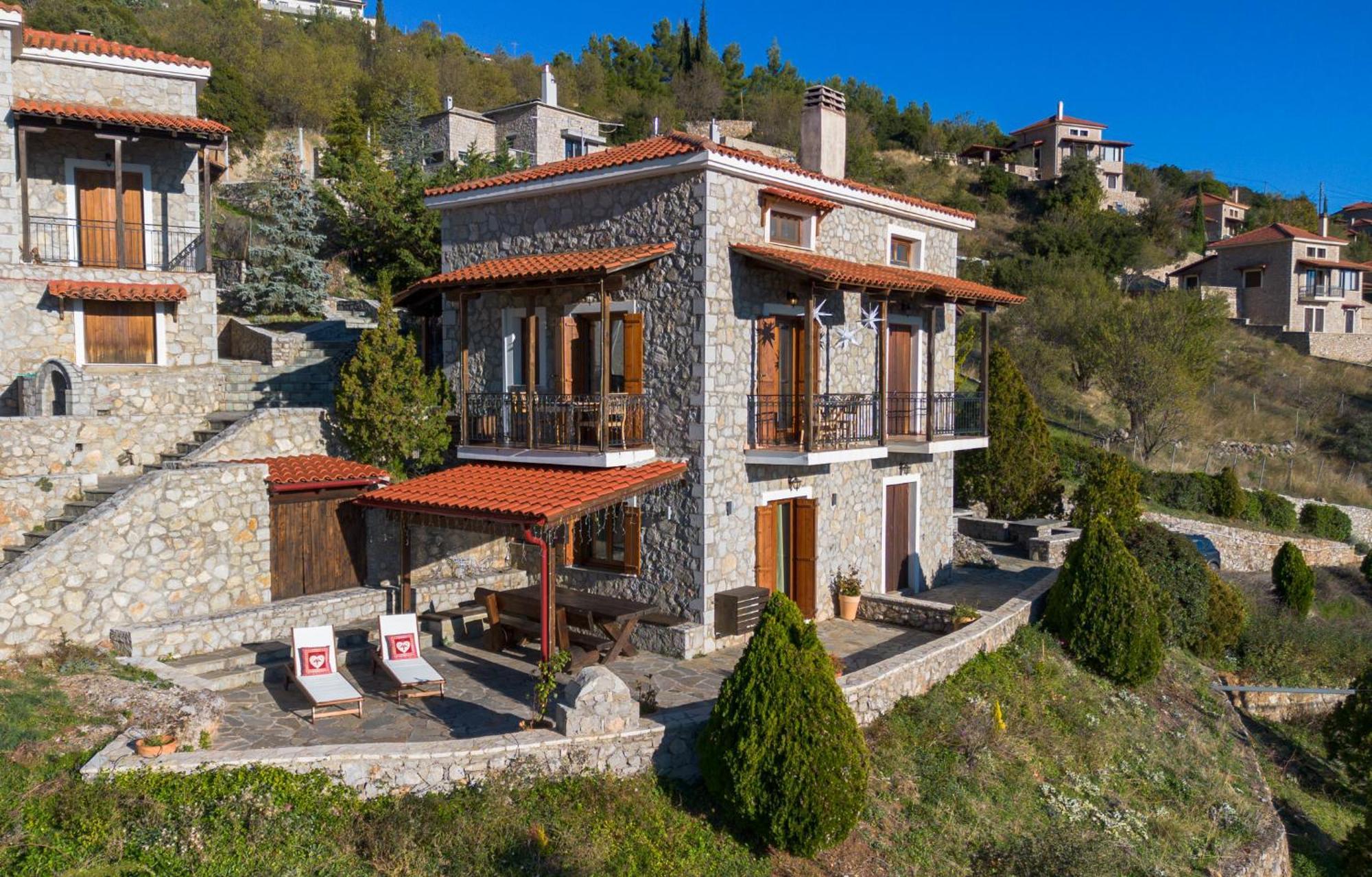 Rock Dandy Deluxe Chalet In Arachova - Delphi, Sauna, Prv Parking, Amazing View Exterior foto
